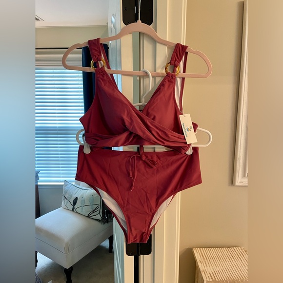 Brand New Beachsissi Mauve Two Piece - Large - Picture 3 of 5